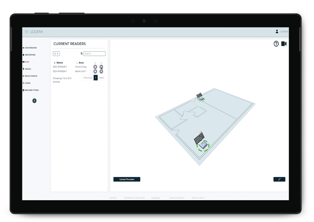 Mapping - Locera RTLS and RFID Tracking