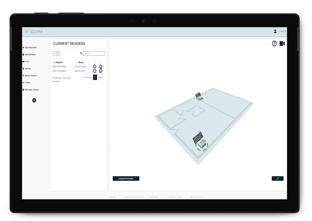 Mapping - Locera RTLS and RFID Tracking